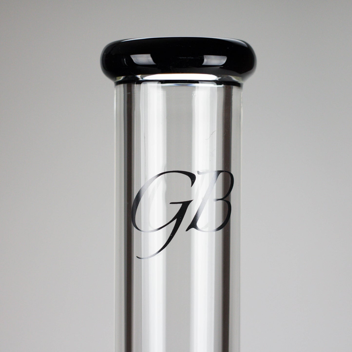 GB | 17" Tall Color Accented Beaker Bong – Slim Straight Tube with Downstem and Bowl