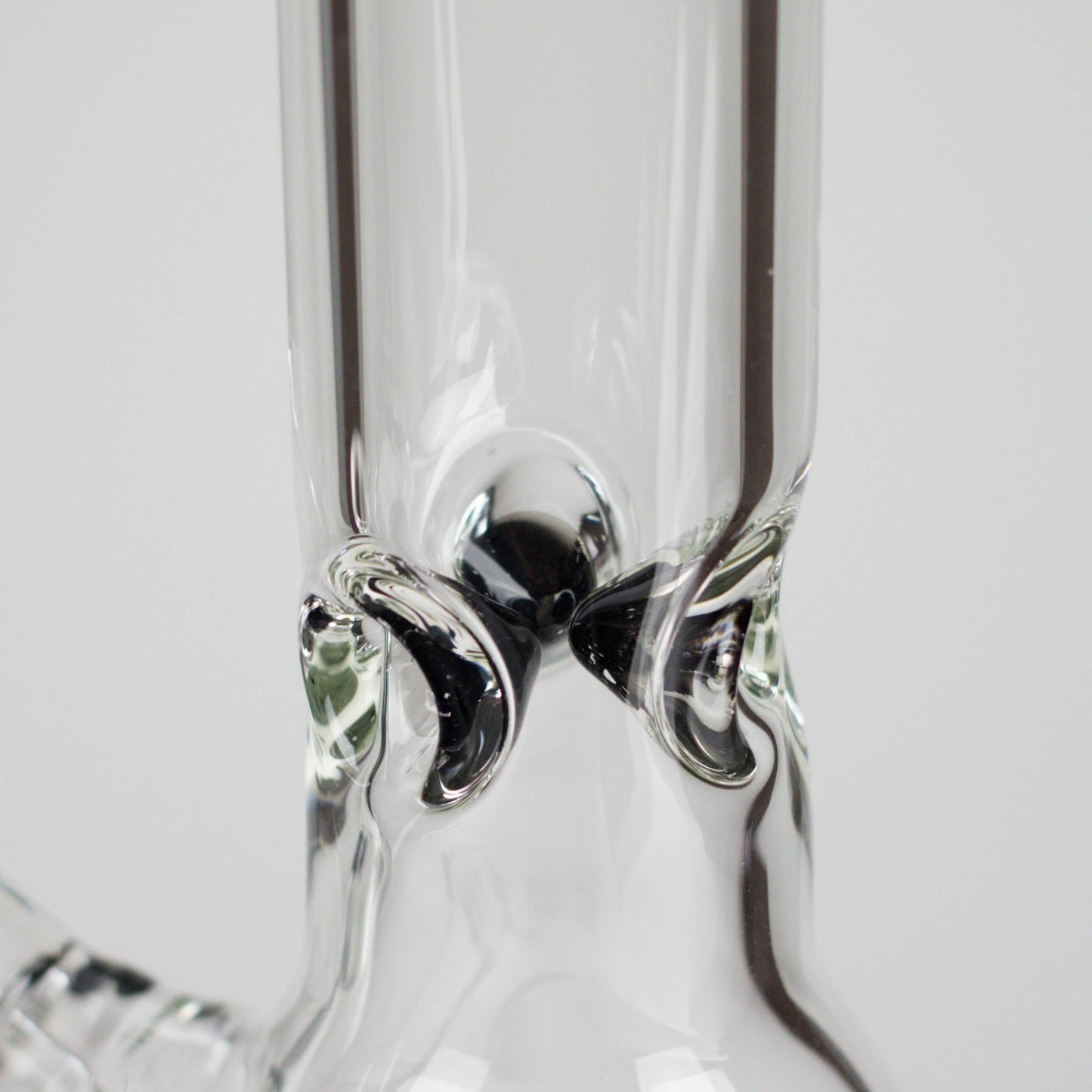 GB | 17" Tall Color Accented Beaker Bong – Slim Straight Tube with Downstem and Bowl