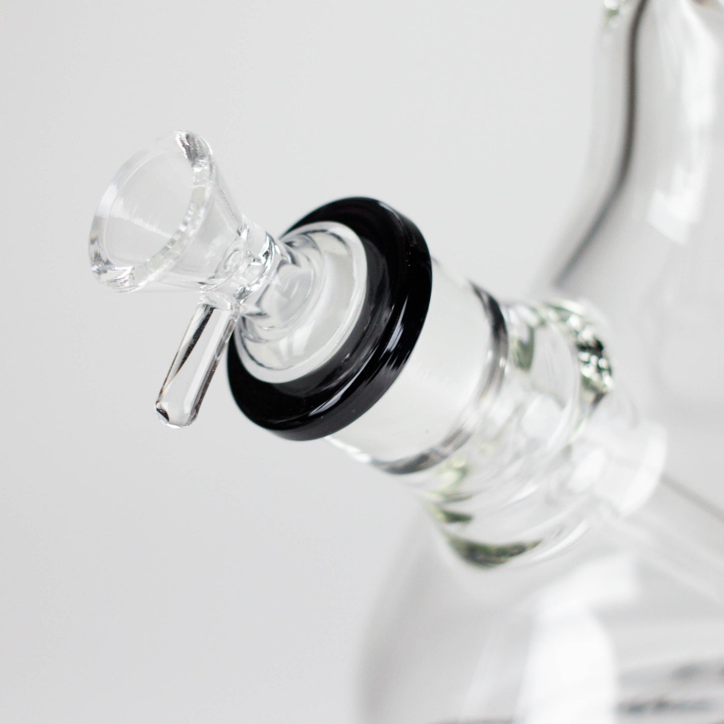 GB | 17" Tall Color Accented Beaker Bong – Slim Straight Tube with Downstem and Bowl