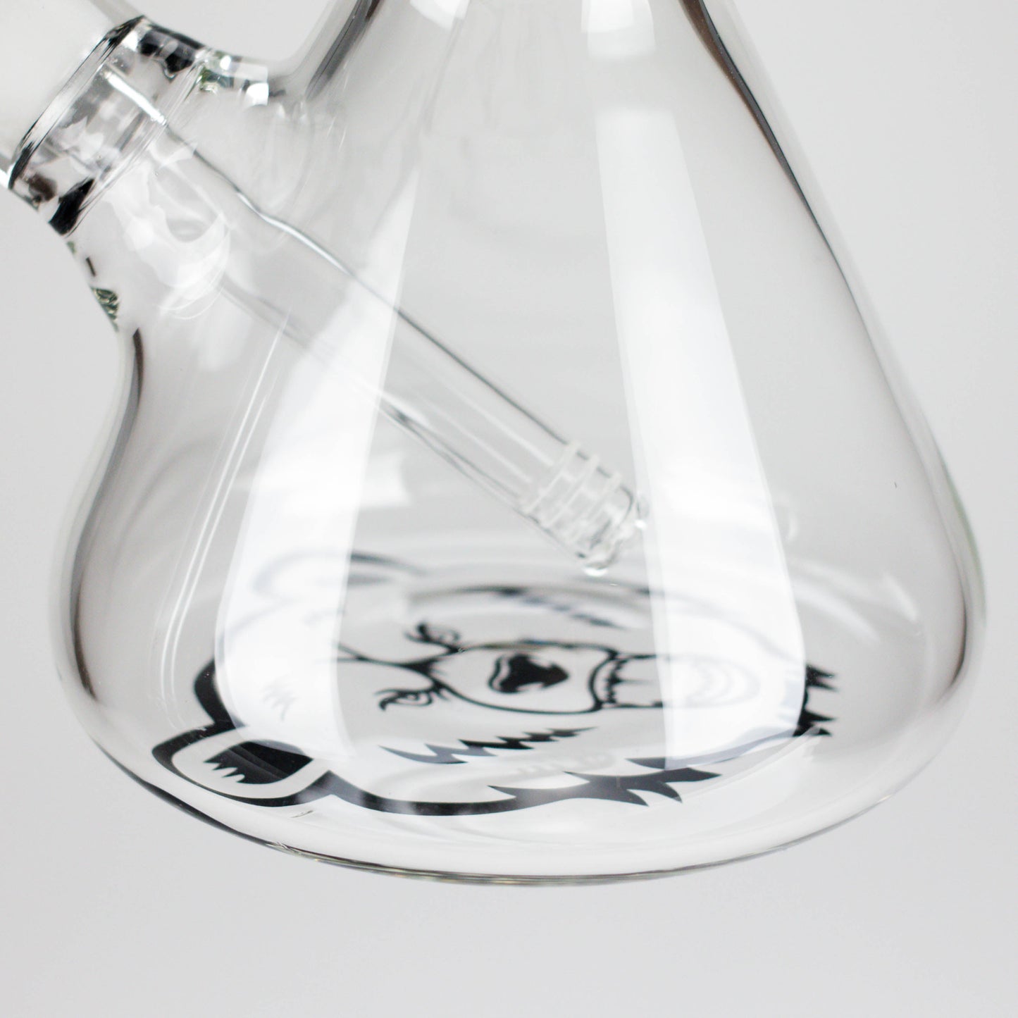 GB | 17" Tall Color Accented Beaker Bong – Slim Straight Tube with Downstem and Bowl