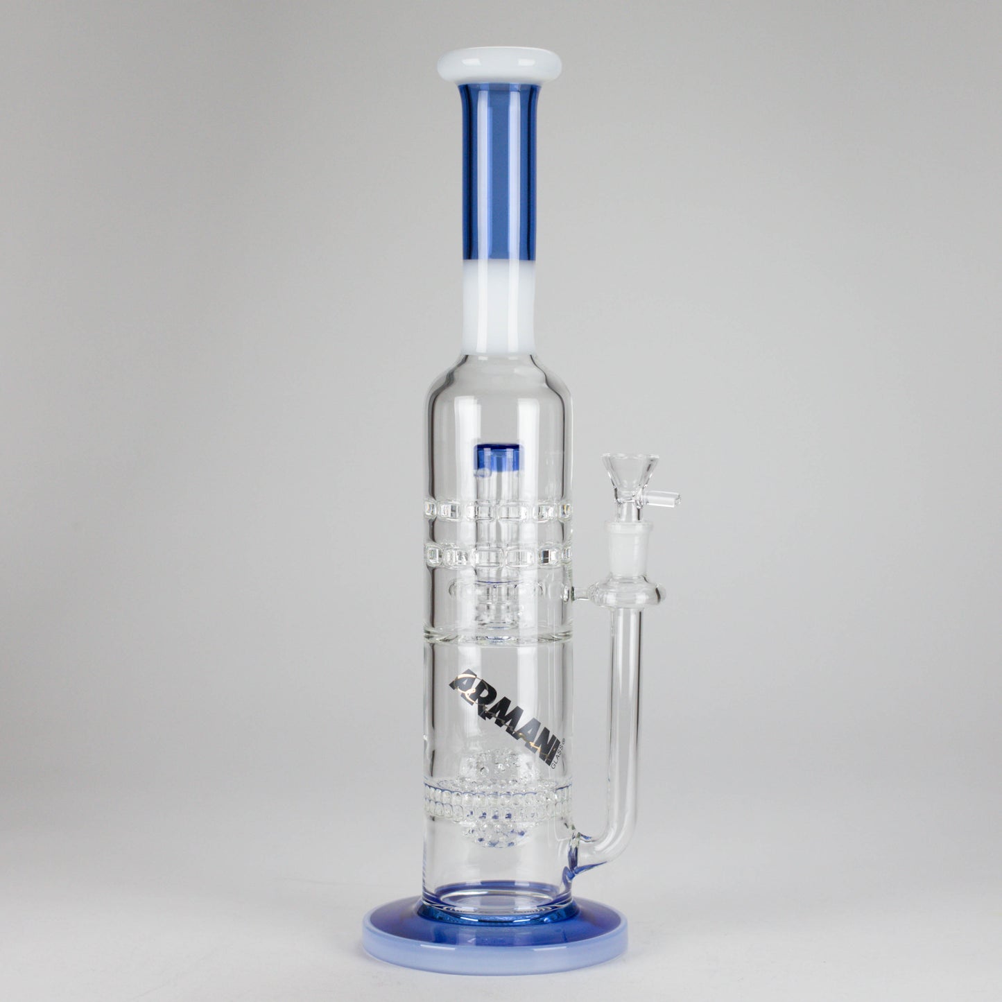 Armani Glass | 16" Double Percolator Bong – Premium Dual-Chamber Water Pipe