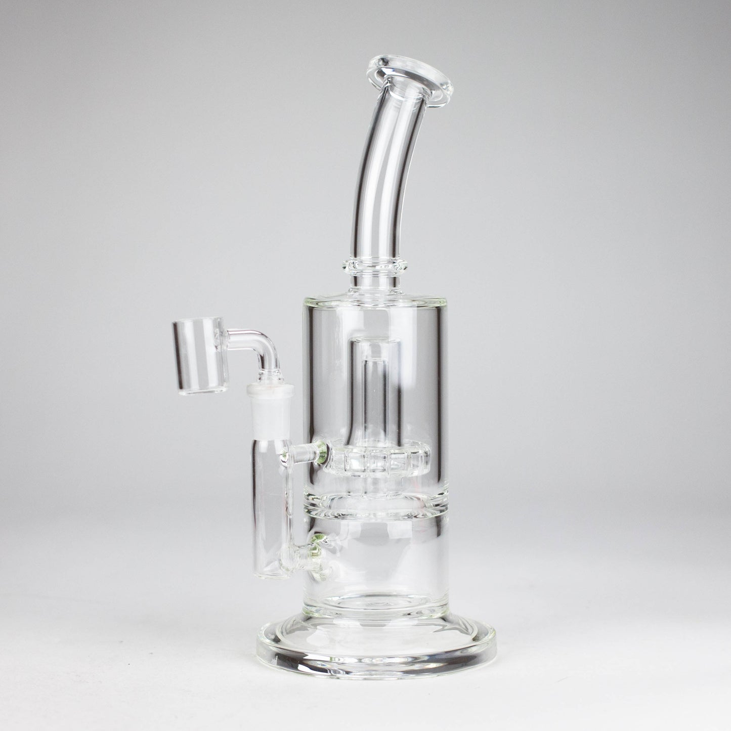 9" 2-in-1 Color accented Glass Dag Rig with Percolator for smooth flower and concentrate sessions.