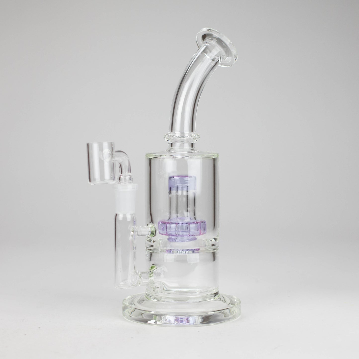 9" 2-in-1 Color accented Glass Dag Rig with Percolator showcasing sleek design and percolation features.