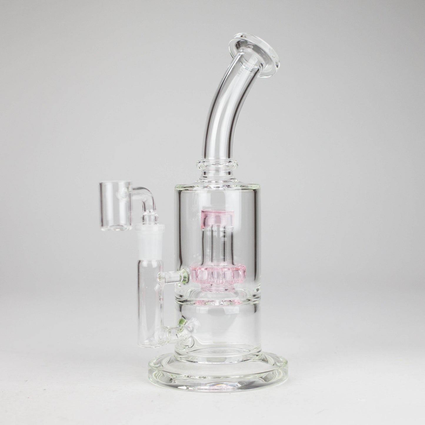 9" 2-in-1 Color accented Glass Dag Rig with Percolator featuring sleek design and percolation for efficient use.