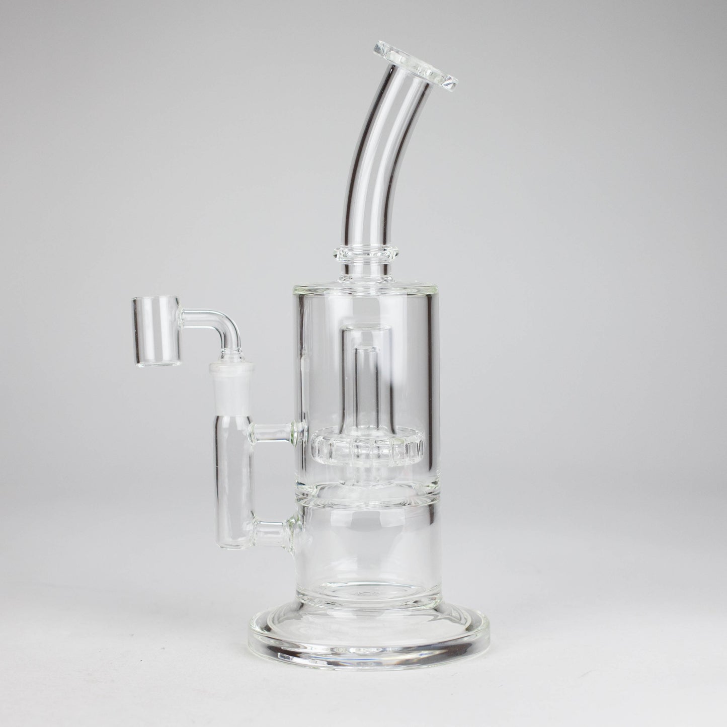 9" 2-in-1 Color accented Glass Dag Rig with Percolator, designed for smooth sessions with flower and concentrates.