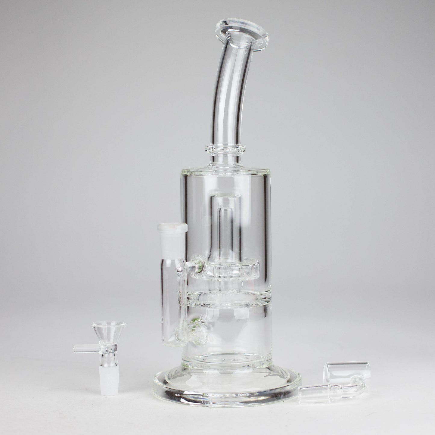 9" 2-in-1 Color accented Glass Dag Rig with Percolator for smooth flower and concentrate sessions