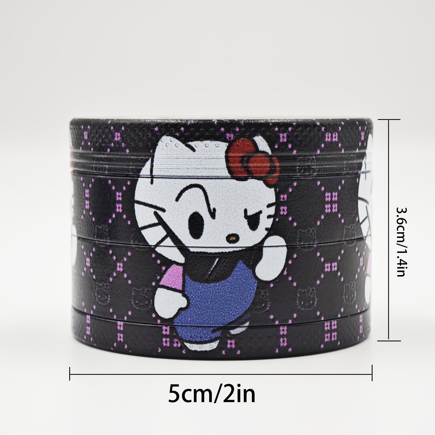 Hello Kitty wearing Fashion Glasses four-layer metal grinder, metal grinder, spice grinder, grinder, household gadget