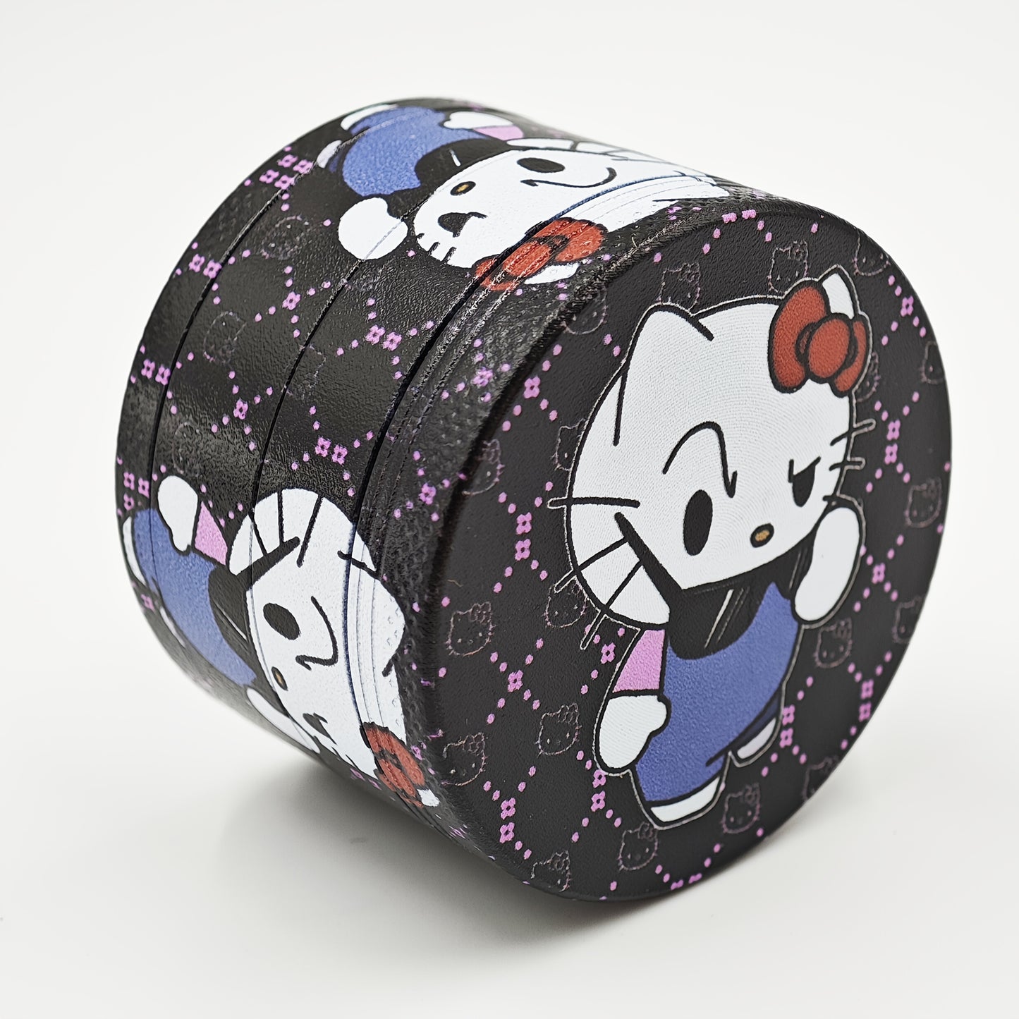 Hello Kitty wearing Fashion Glasses four-layer metal grinder, metal grinder, spice grinder, grinder, household gadget