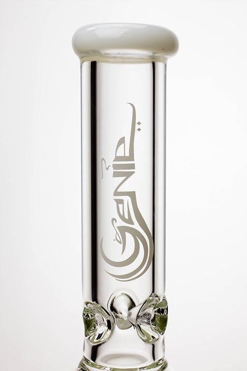 17.5" Genie 10-arm 9 mm colored bottom glass bong ( GE4180 )