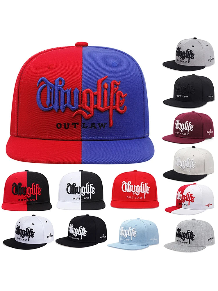 Men's Fashion Thief Series Dual Color Block Snapback Cap Unisex Sunshade Hat Adjustable Hip Hop Baseball Caps Cowboy Street Hat