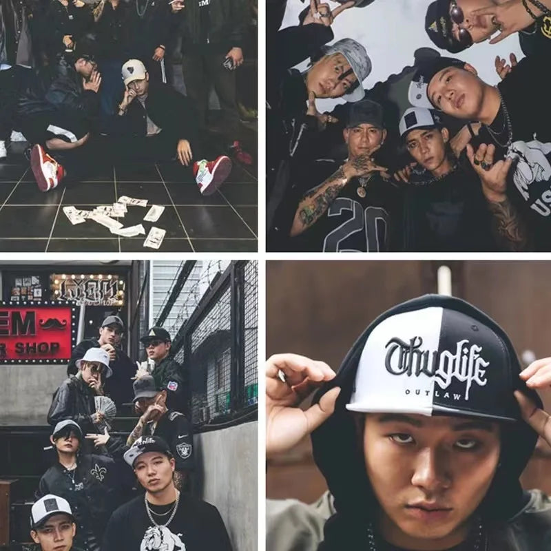 Men's Fashion Thief Series Dual Color Block Snapback Cap Unisex Sunshade Hat Adjustable Hip Hop Baseball Caps Cowboy Street Hat