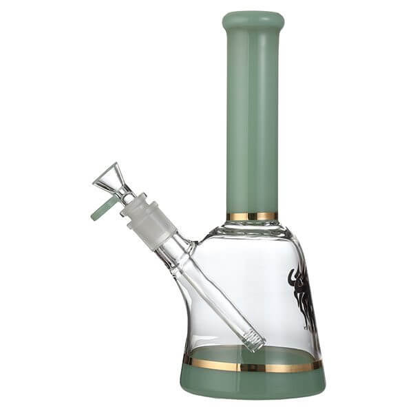 Xtreme 11" Color Tube Beaker Bong in green, featuring a 4" wide base and 1.5" tube for smooth airflow.