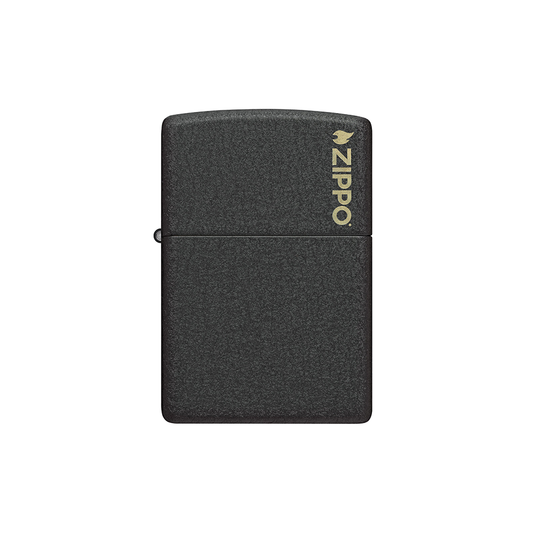 Zippo 236ZL Classic Black Crackle® Zippo Logo