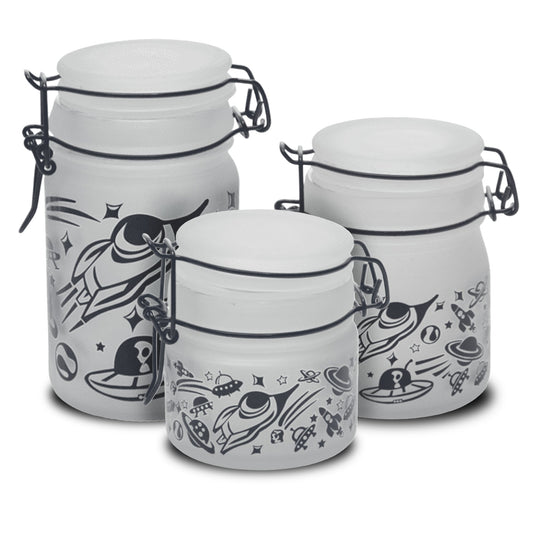 UFO Design Glass Storage Jar-Multiple Sizes Available [SMKZ-141]