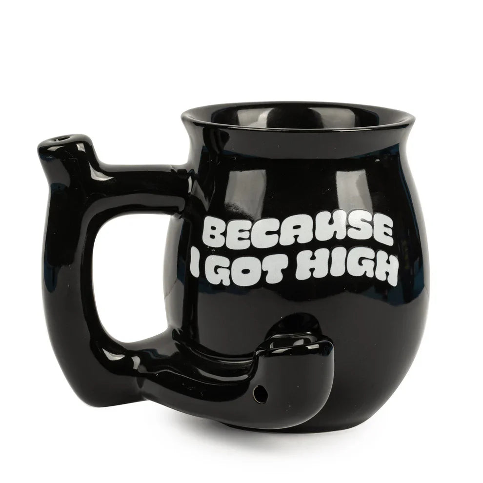 West Coast Gifts™ | Because I Got High – Ceramic Mug Pipe [C249BK]