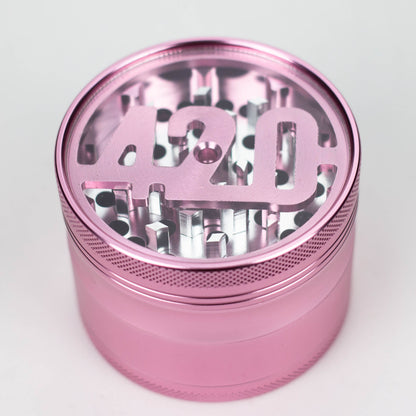 2.5" aluminum grinder 4 layers with 420 design  [GA11]