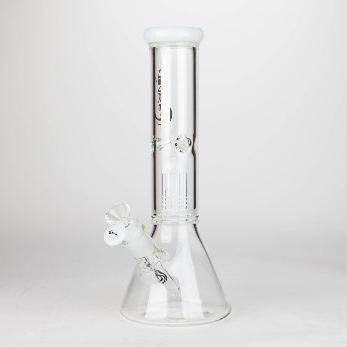 Genie | 12" Genie-Tree arms color accented glass water bong [NS104]