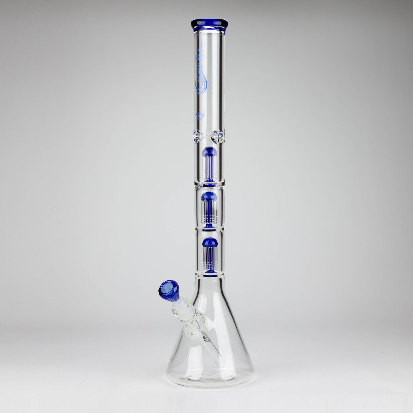 GENIE | 24" 9mm Triple Percolator Beaker Glass Bong [GB1907]