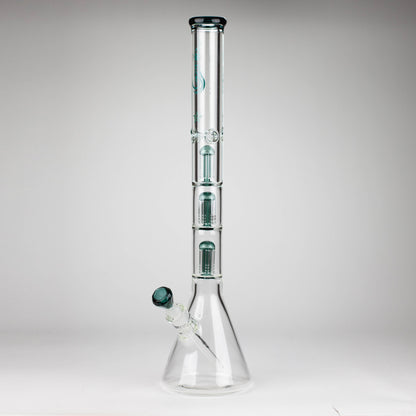 GENIE | 24" 9mm Triple Percolator Beaker Glass Bong [GB1907]
