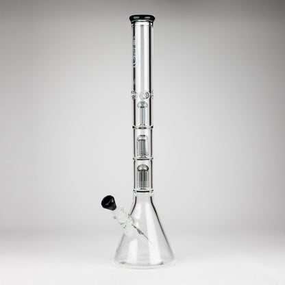 GENIE | 24" 9mm Triple Percolator Beaker Glass Bong [GB1907]