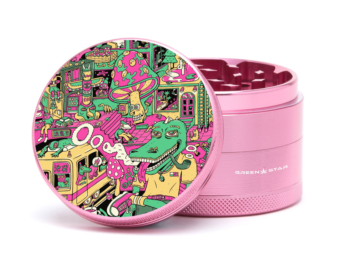 Green Star | 2.5" (63mm) Grinder - Chilled Out Design