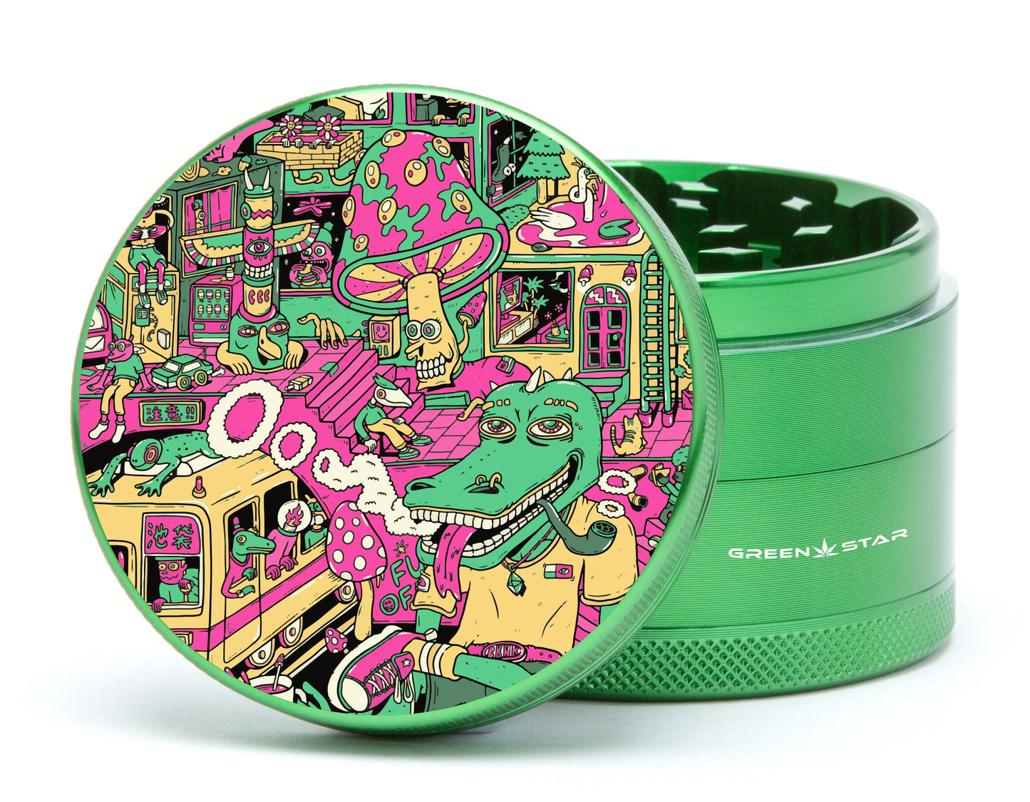 Green Star | 2.5" (63mm) Grinder - Chilled Out Design