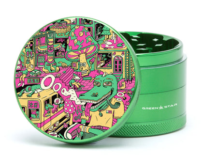 Green Star | 2.5" (63mm) Grinder - Chilled Out Design