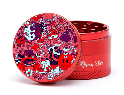 Green Star | 2.5" (63mm) Grinder - Trippy Drippy Design