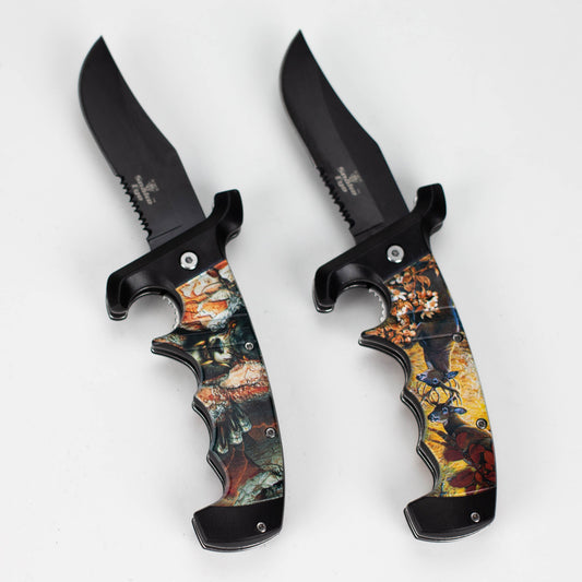 Snake Eye | 9″ Animal – Folding Knife Belt Clip [SE-5251]