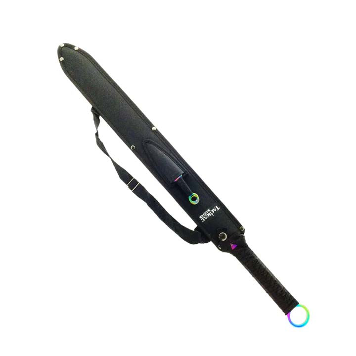 Tactical Master 27" Rainbow Machete Tanto Blade with 2 pcs 6" Throwing Knife