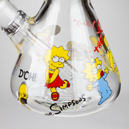 14" Yellow Family Cartoon 9 mm glass bongs [PIP789]