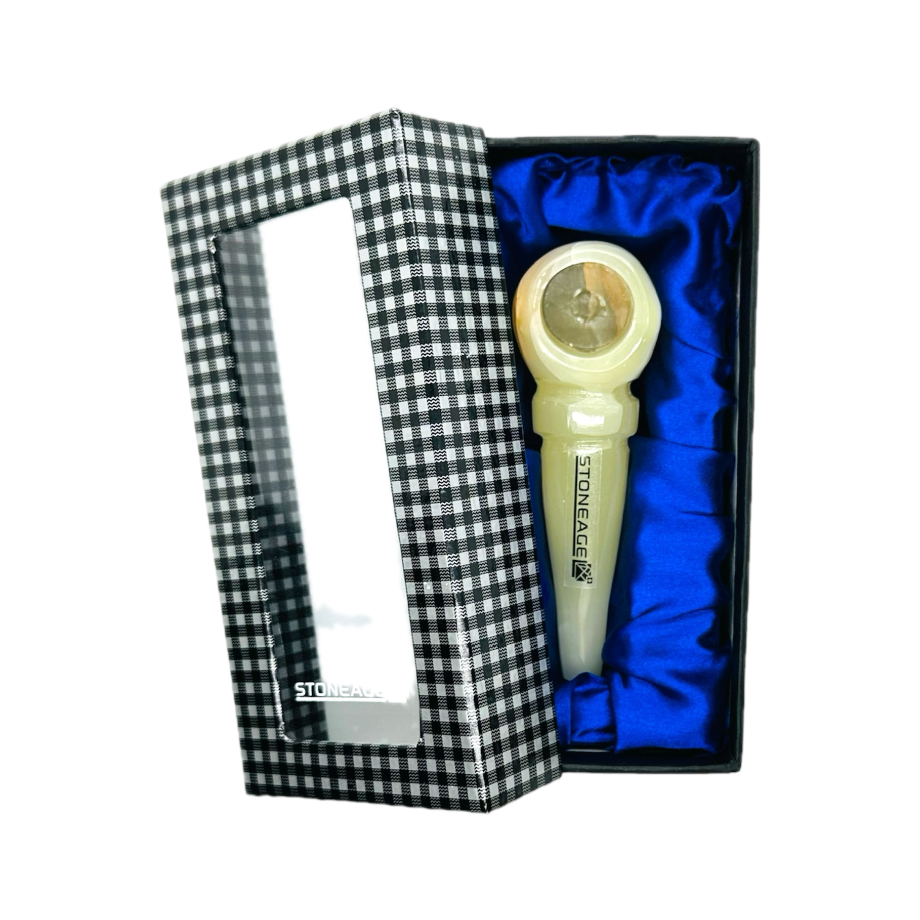 StoneAge | 4" Handmade Tobacco Smoking Pipe – Model: Ring, Includes Gift Box - Hi Time