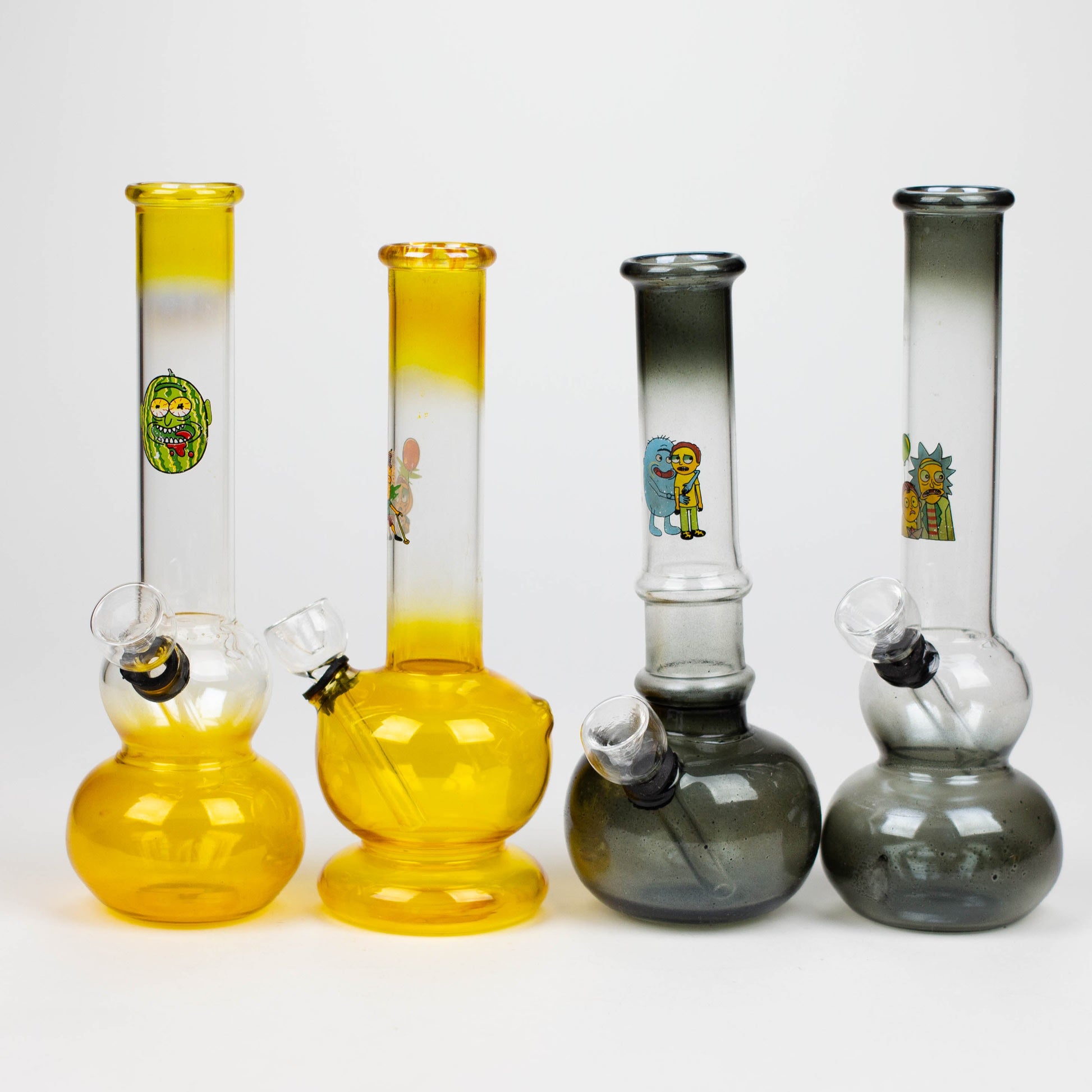 8" paint glass water bong-Assorted - Hi Time