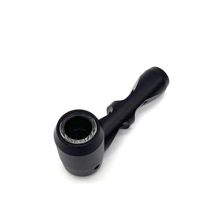 Metal hand pipe with multi holes glass bowl and tube