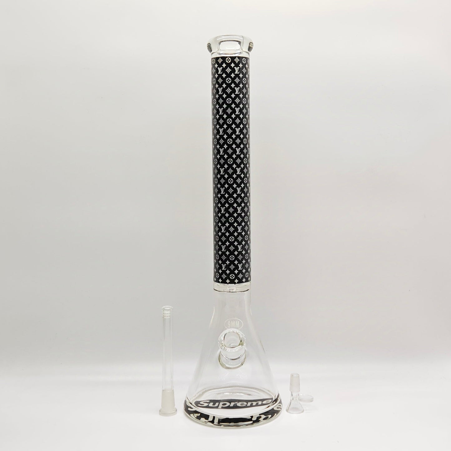 20" Stylish Designed 9mm Glow in the dark Glass Bong [LV205009]
