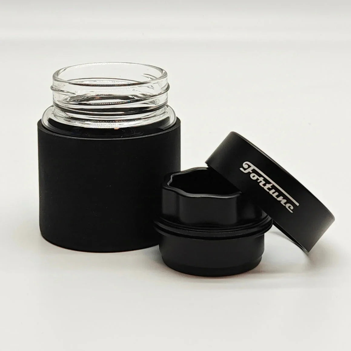 Fortune | 4 Parts Aluminum Grinder with Glass Jar