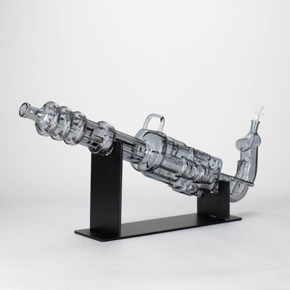 24" Electroplated Machine gun Design Glass Bong with Display Stand [GU002]