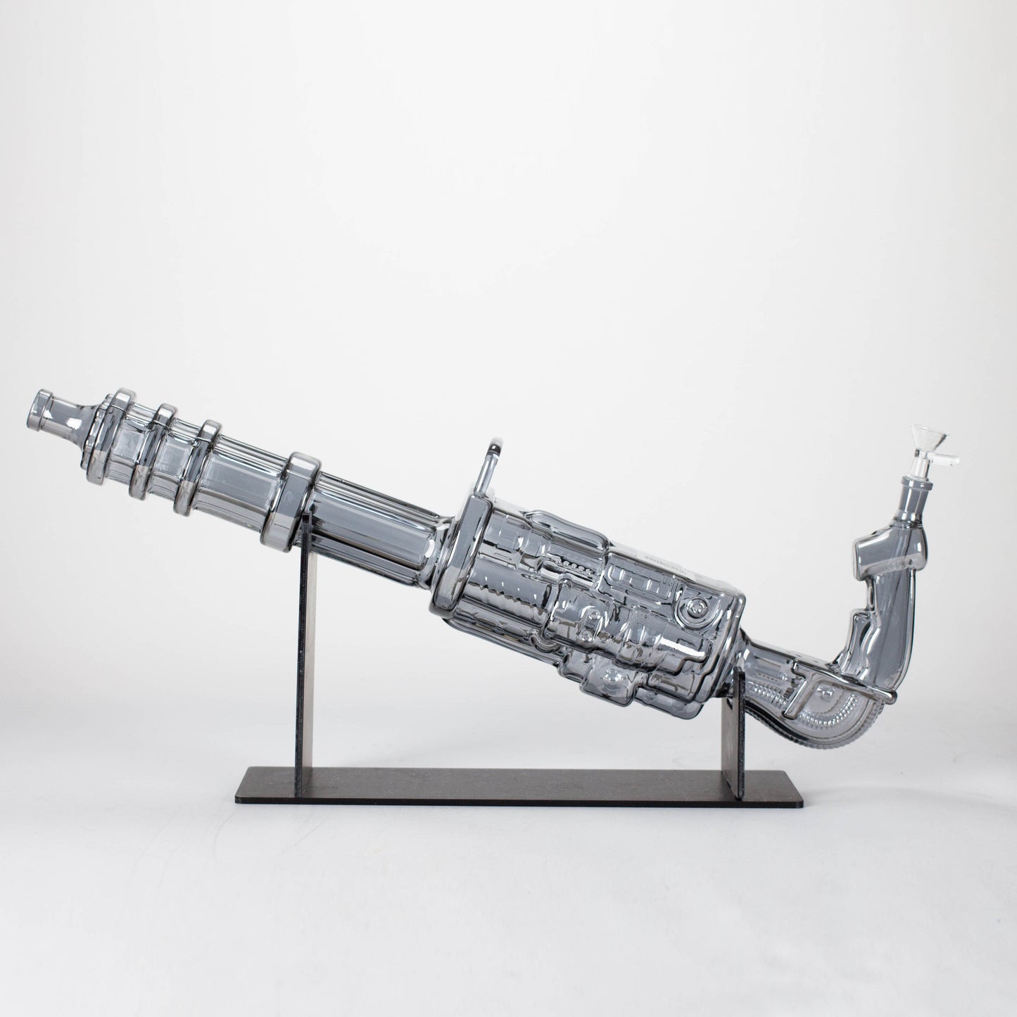 24" Electroplated Machine gun Design Glass Bong with Display Stand [GU002]