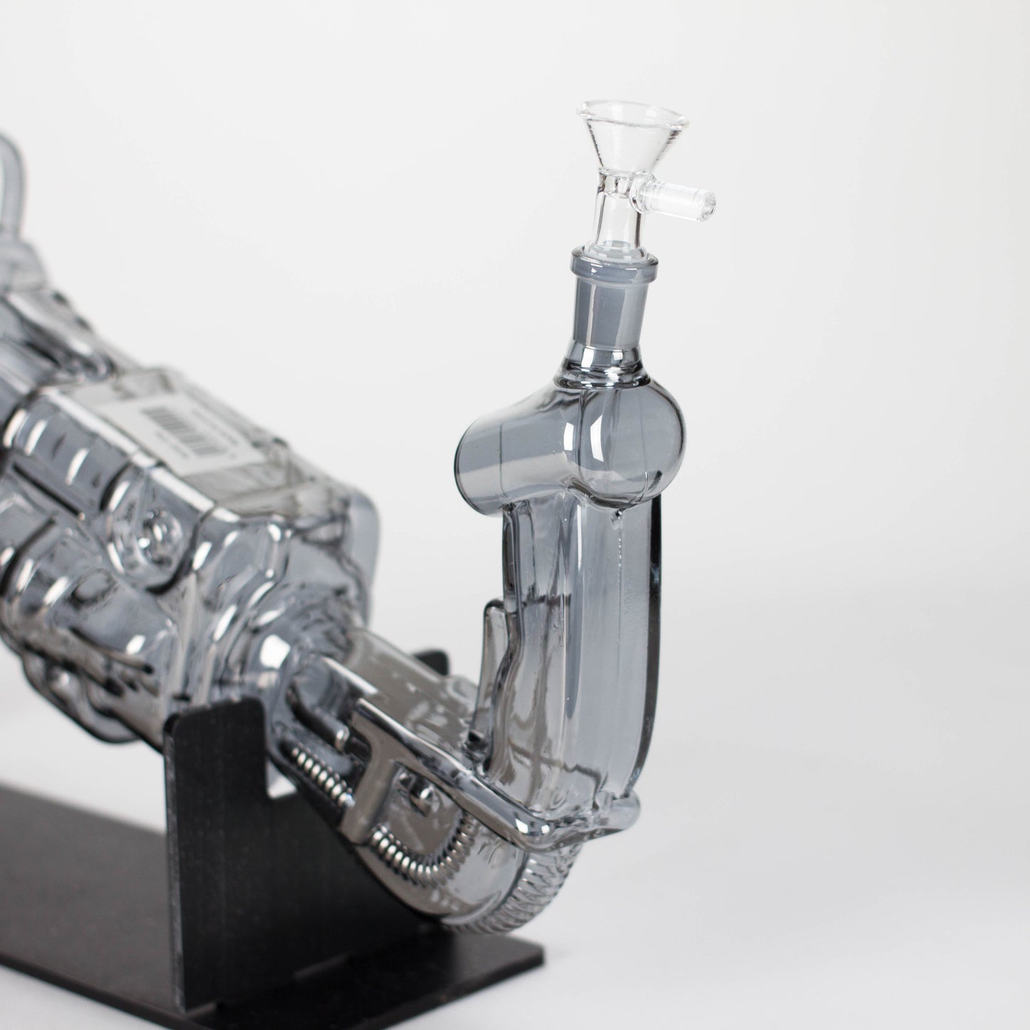24" Electroplated Machine gun Design Glass Bong with Display Stand [GU002]