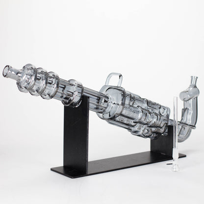 24" Electroplated Machine gun Design Glass Bong with Display Stand [GU002]