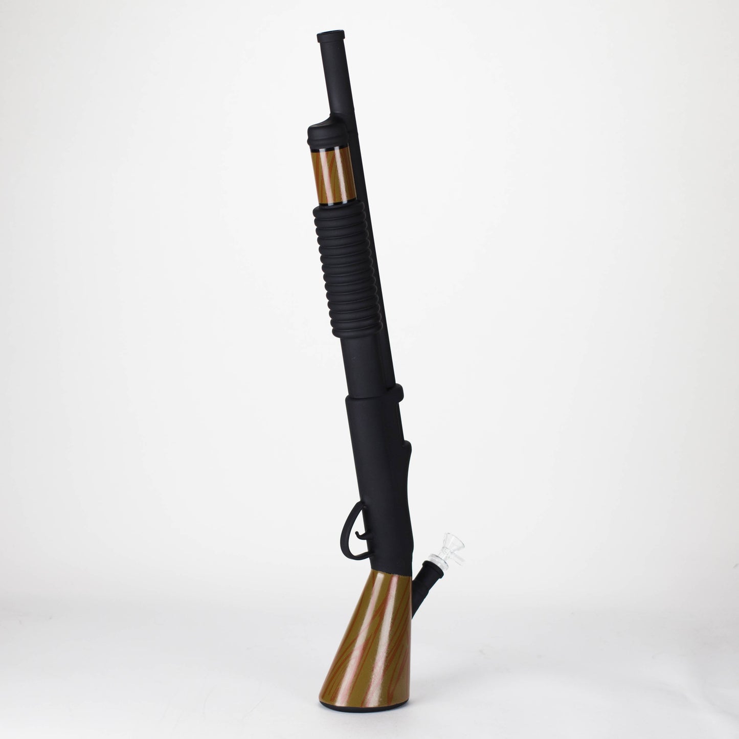 27" Painted Shotgun Design Glass Bong with Display Stand [GU006]