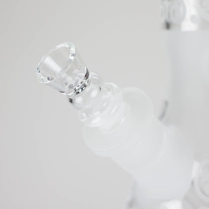 12" Frosted glass beaker water bong