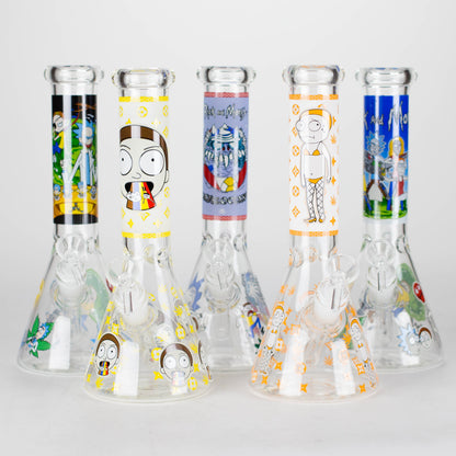 10" Cartoon Designs Glow In The Dark beaker bong In the Box [PIP302]