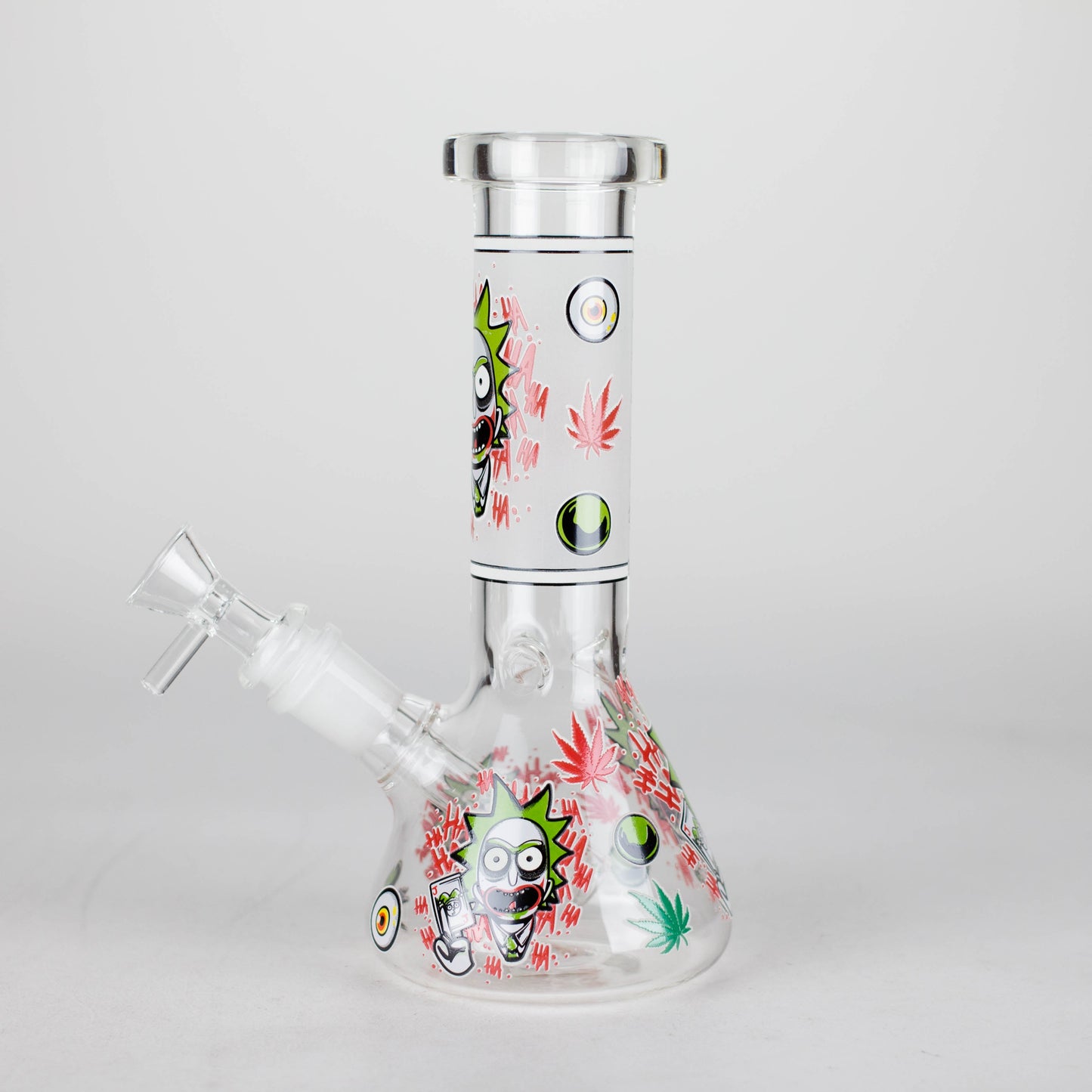 8.5" Cartoon Designs Glow In The Dark beaker bong In the Box [PIP301]