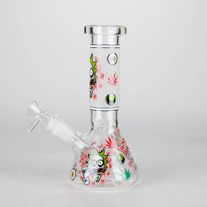 8.5" Cartoon Designs Glow In The Dark beaker bong In the Box [PIP301]