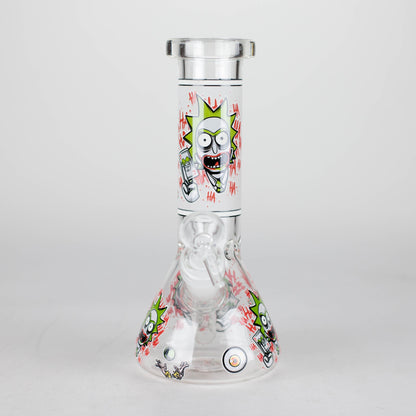 8.5" Cartoon Designs Glow In The Dark beaker bong In the Box [PIP301]