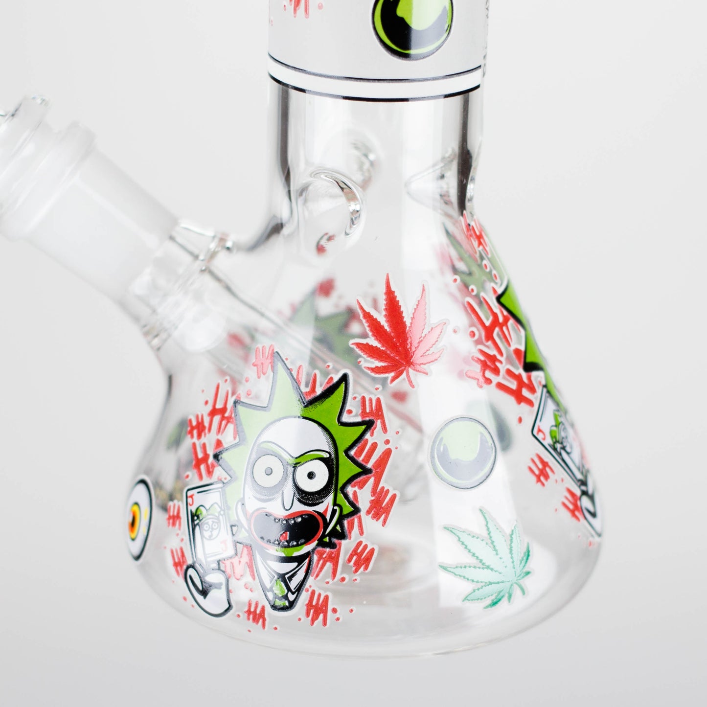 8.5" Cartoon Designs Glow In The Dark beaker bong In the Box [PIP301]
