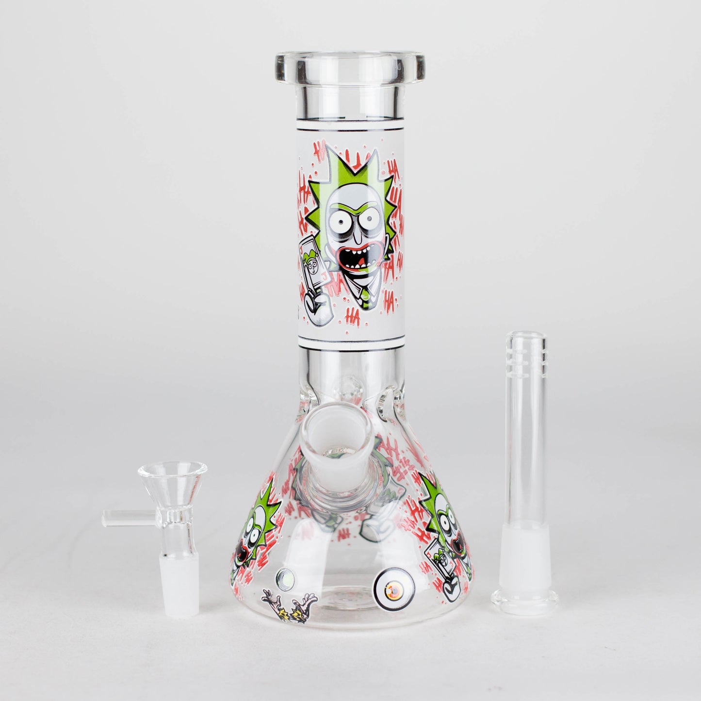 8.5" Cartoon Designs Glow In The Dark beaker bong In the Box [PIP301]