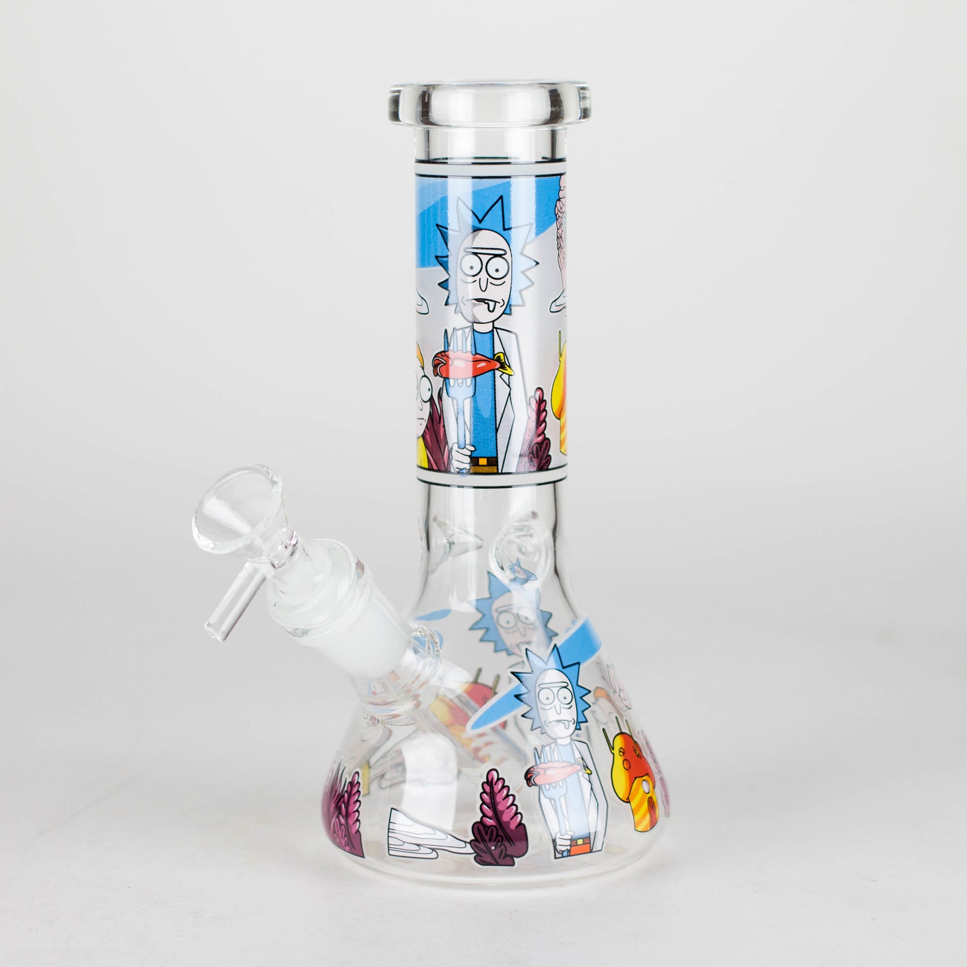 8.5" Cartoon Designs Glow In The Dark beaker bong In the Box [PIP301] - Hi Time