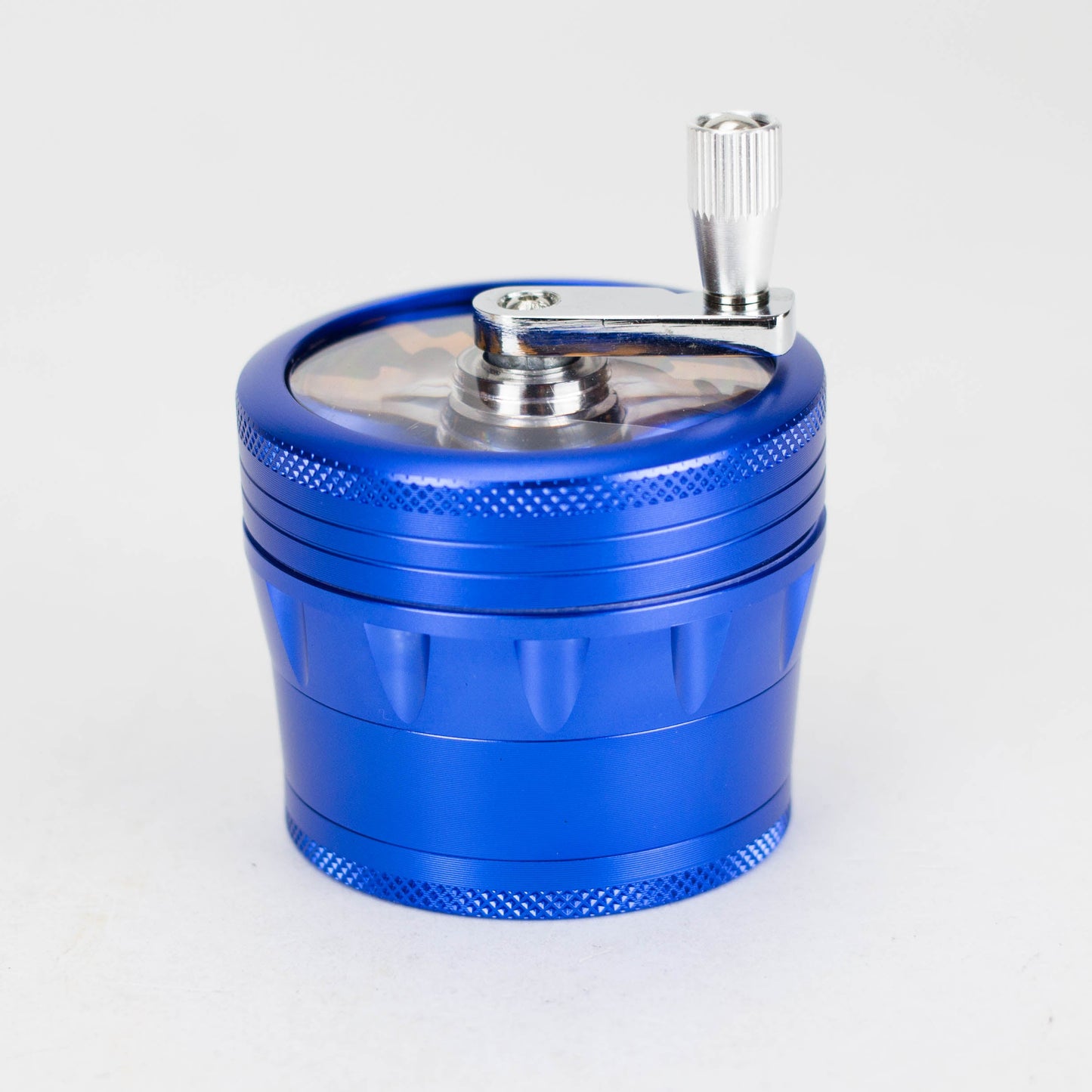 60mm 4 Part Grinder, With Grinding Gear on Top and Black Color [CN6402]